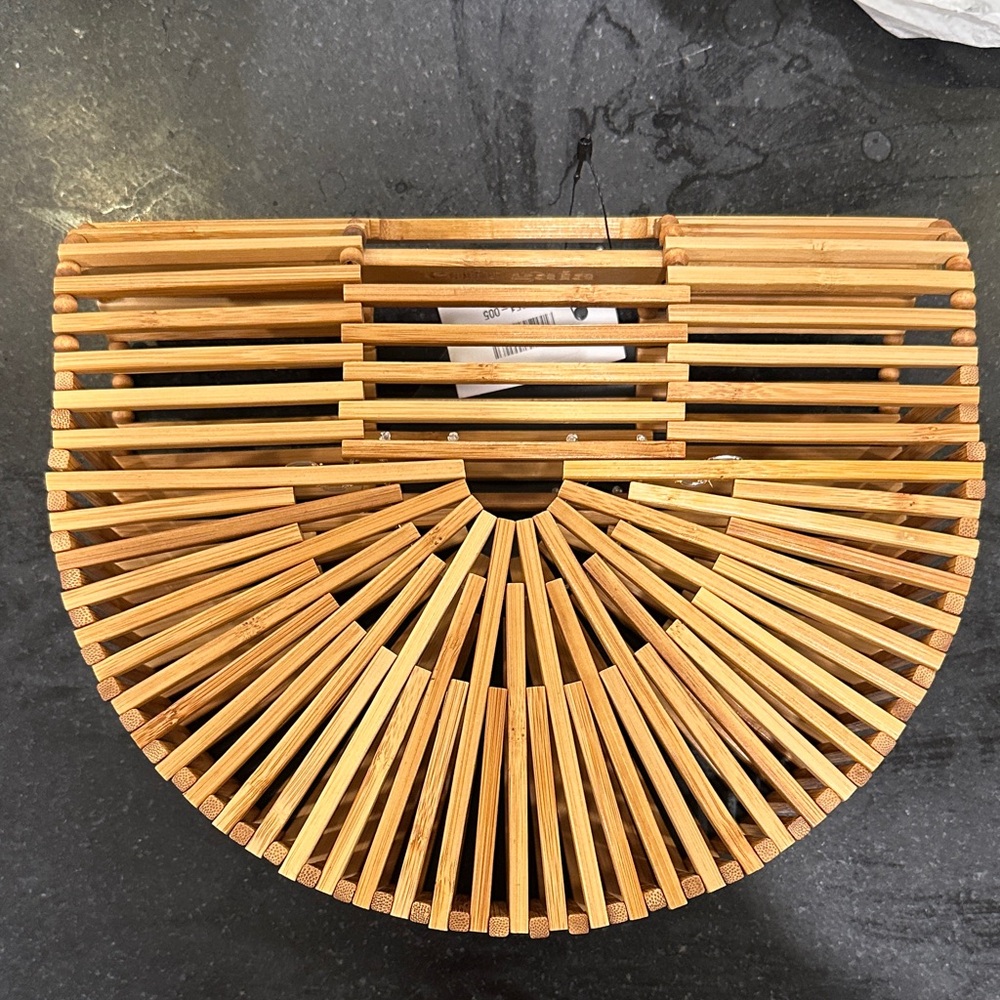 Cult Gaia Natural Bamboo Clutch